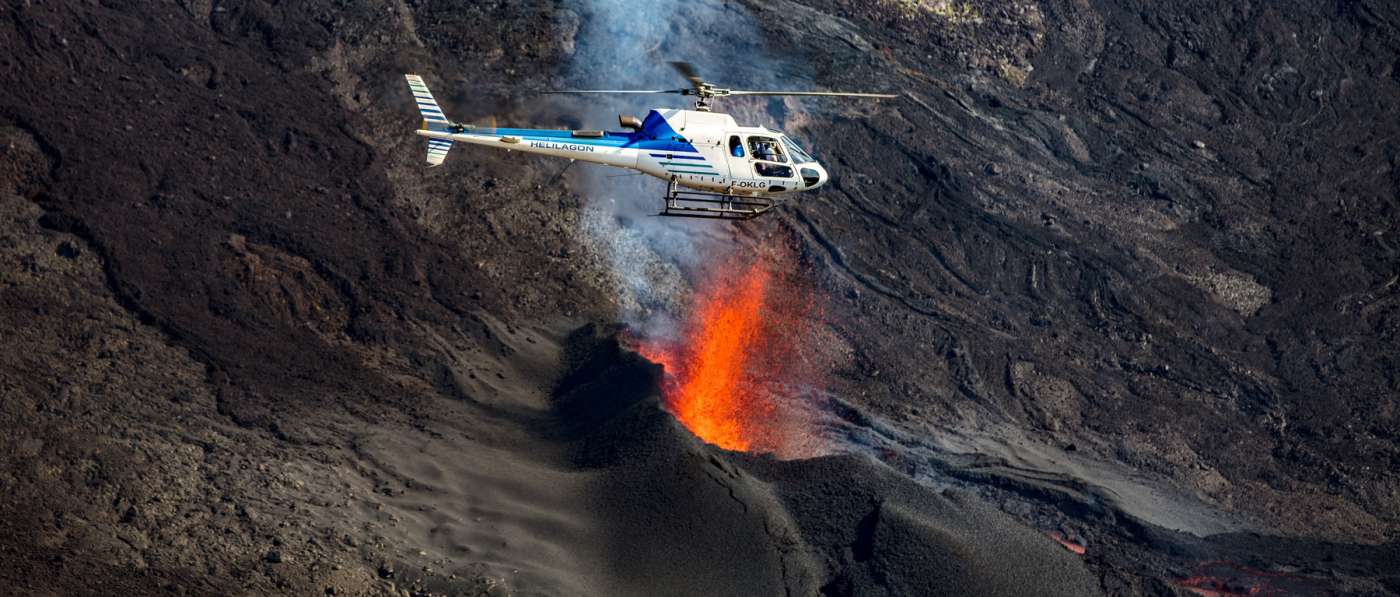 Survol de la Réunion en hélicoptère